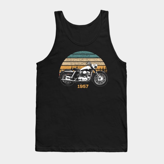 1957 Harley-Davidson Sportster Vintage Motorcycle Design Tank Top by Madisen Harvey